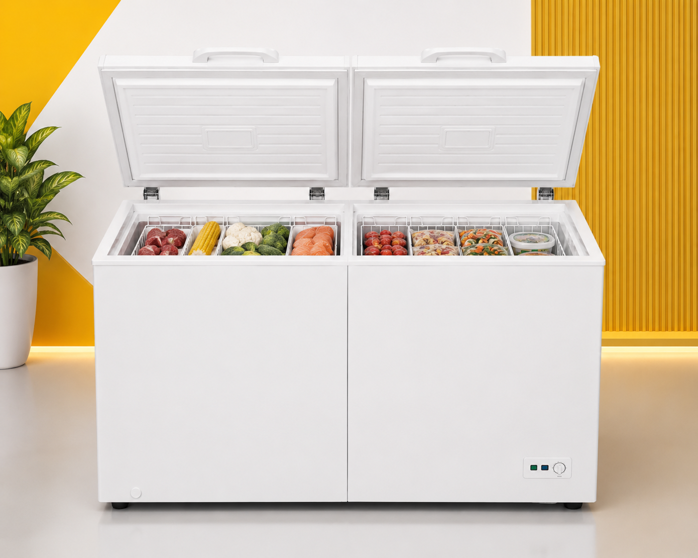 Double Door Freezer